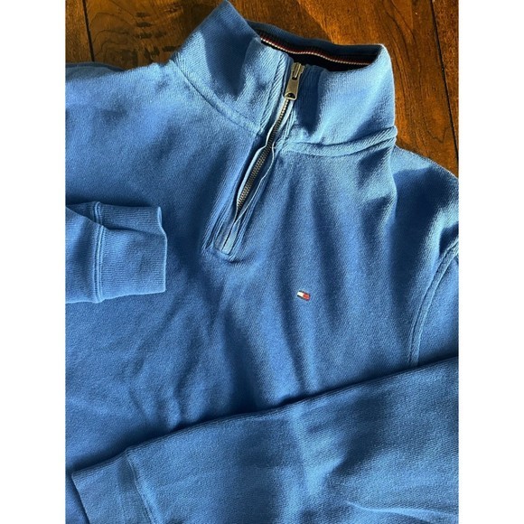 Tommy Hilfiger Quarter Zip Pullover Sweater Medium - Picture 7 of 7